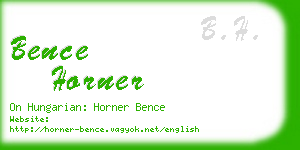 bence horner business card